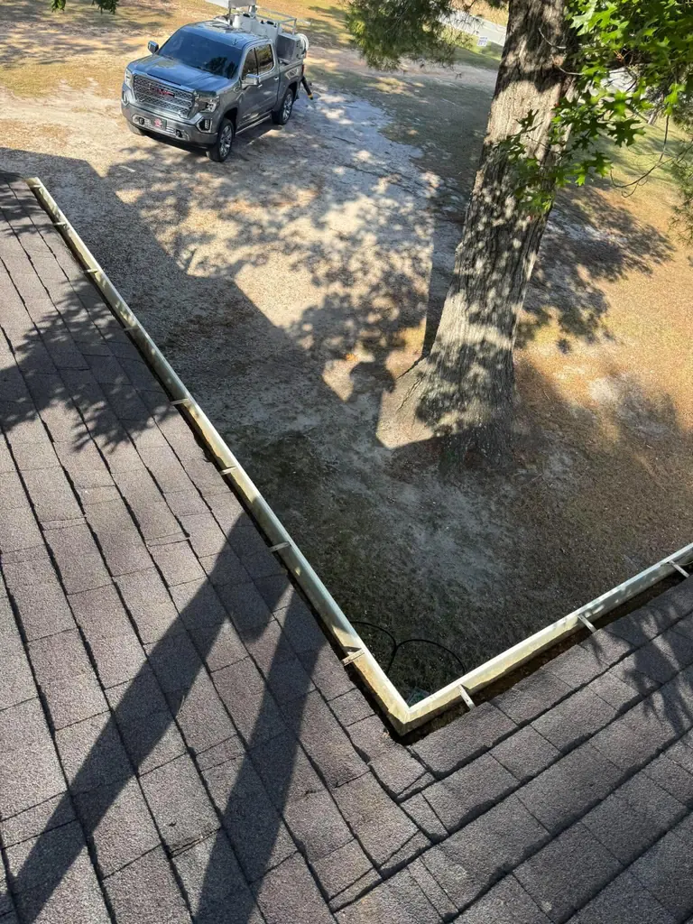 Gutters after cleaning